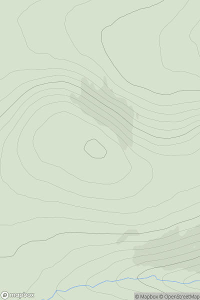 Thumbnail image for Meall na Caillich [Altnaharra to Dornoch] showing contour plot for surrounding peak